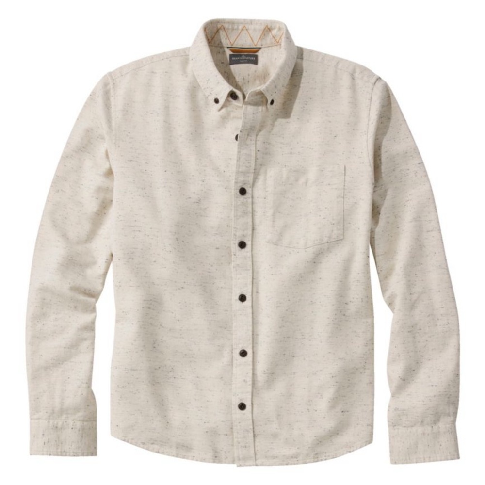 LL Bean Men's Signature Donegal Woven Shirt, Long-Sleeve